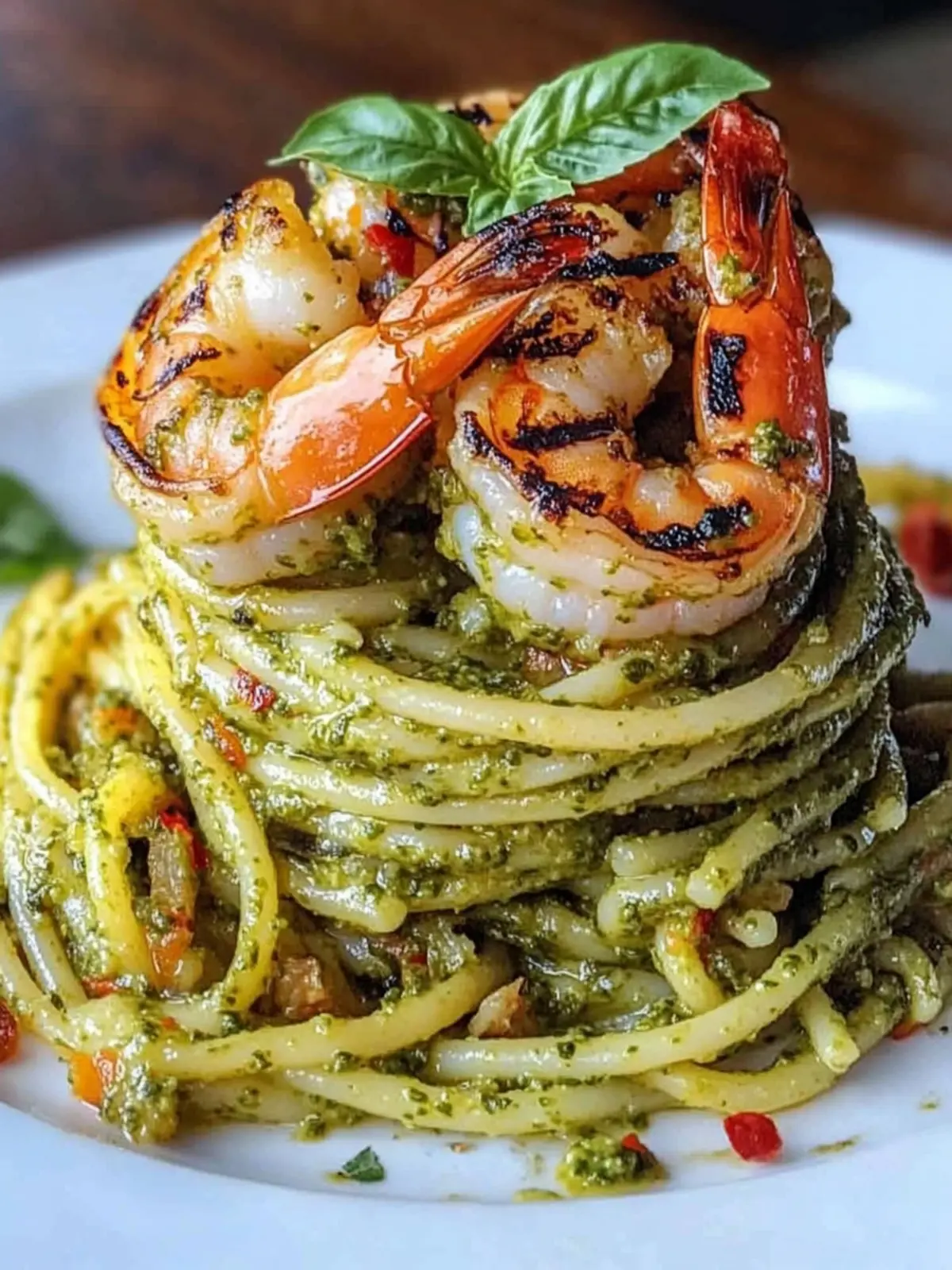 Pesto Pasta and Grilled Shrimp Stack for Effortless Elegance 5 Pesto Pasta and Grilled Shrimp Stack
