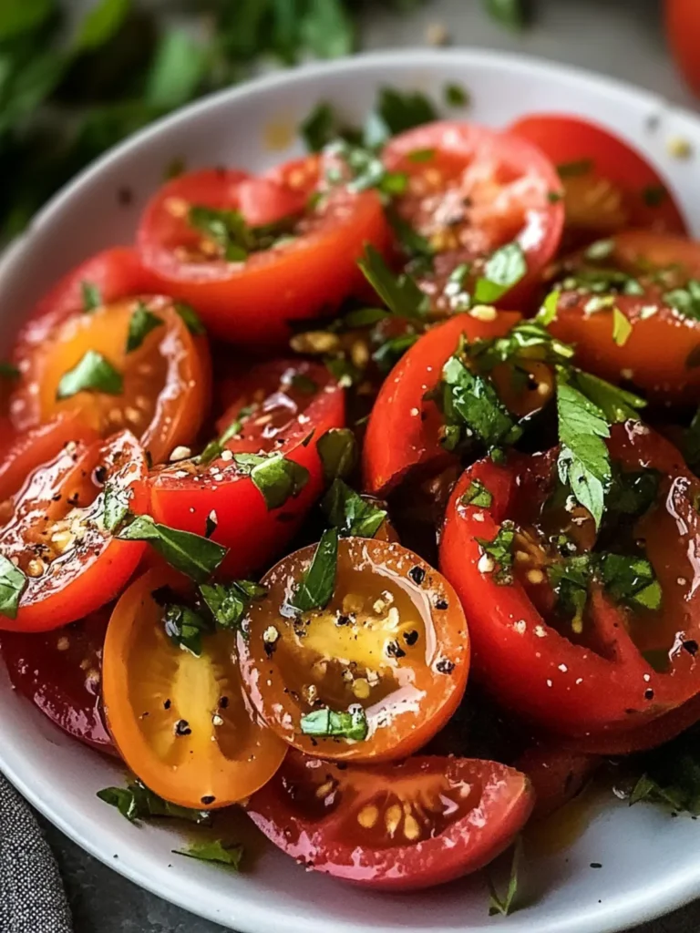 Zesty Egyptian Tomato Salad Bursting with Fresh Herbs