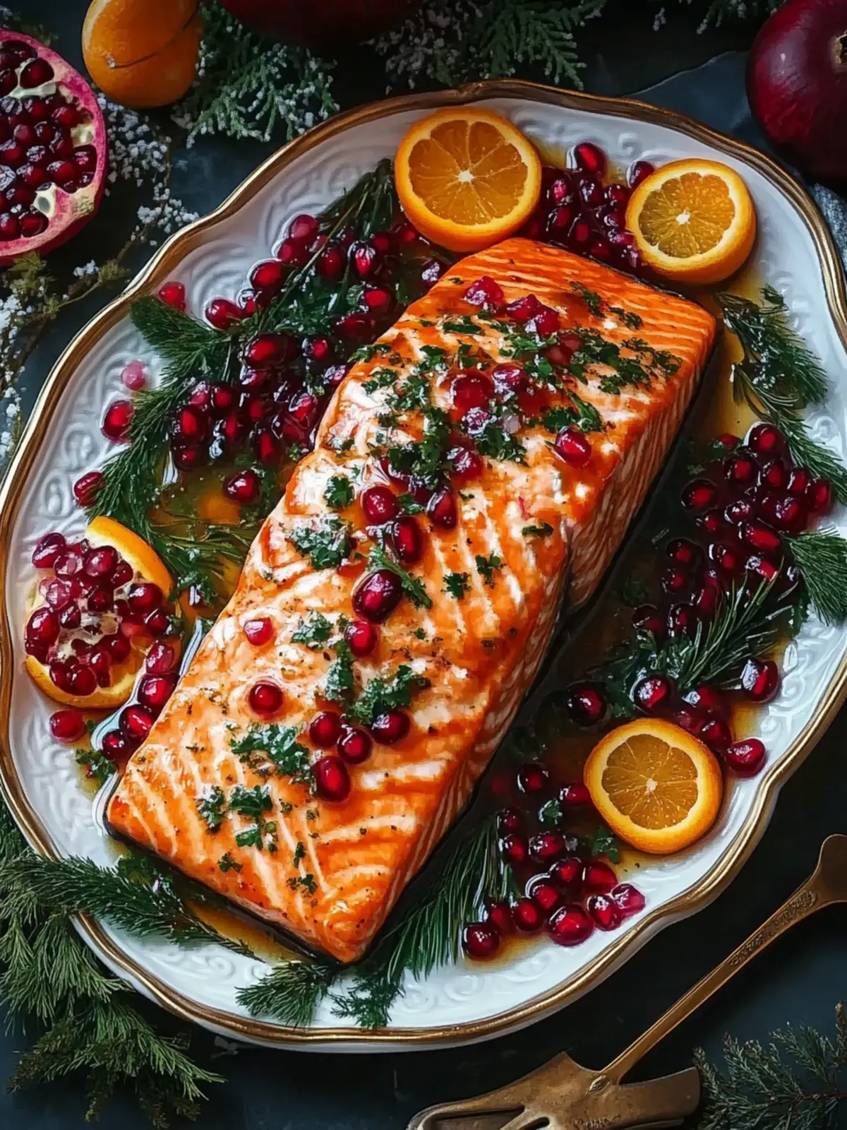 Pomegranate and Orange Glazed Salmon: Festive Flavor Unleashed 2 Pomegranate and Orange Glazed Salmon: A Flavorful Christmas Main