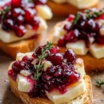 Cranberry Brie Crostini