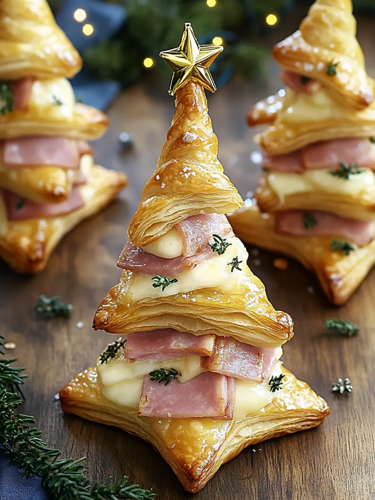 Delicious Ham & Cheese Puff Pastry Christmas Trees to Delight