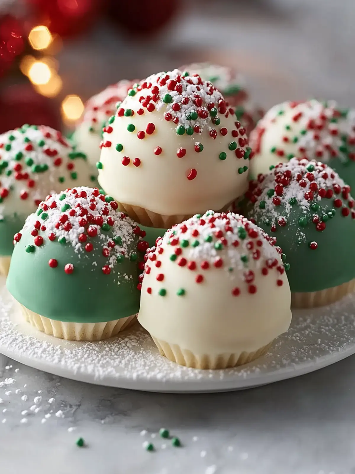 Christmas Tree Cake Truffles