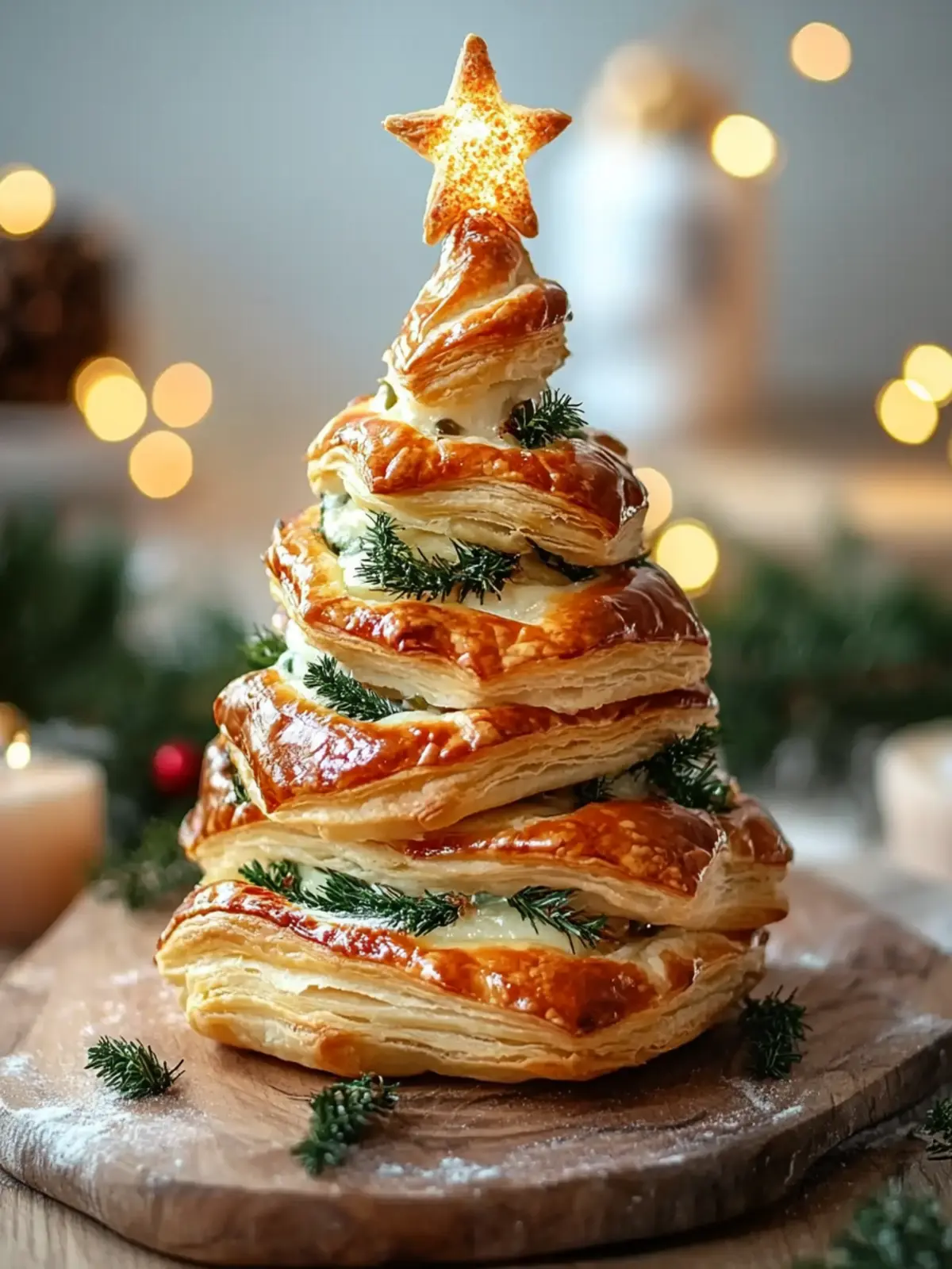 Puff Pastry Christmas Tree Appetizer