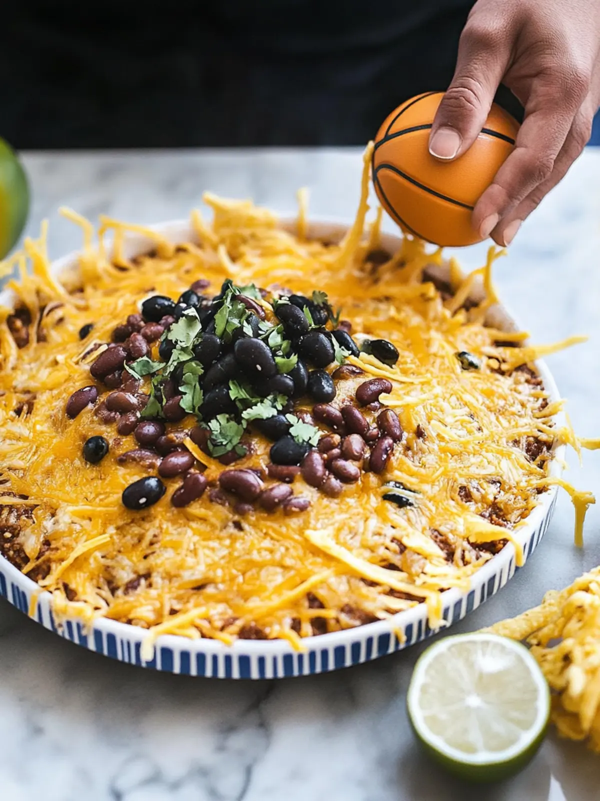 Delicious Basketball Bean Dip for Your Game Day Bash 4 Basketball Bean Dip