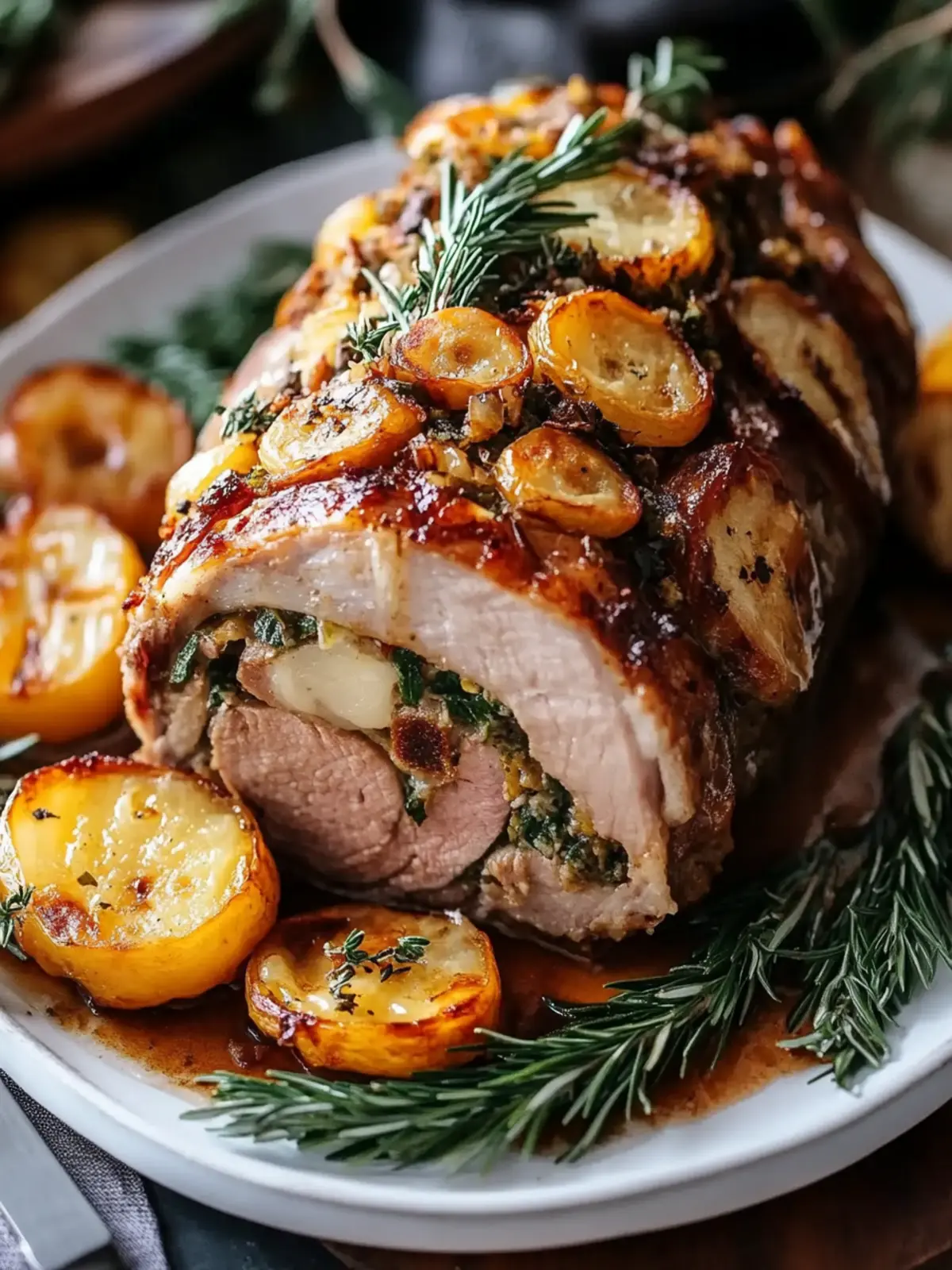 Delicious Christmas Stuffed Pork Roast