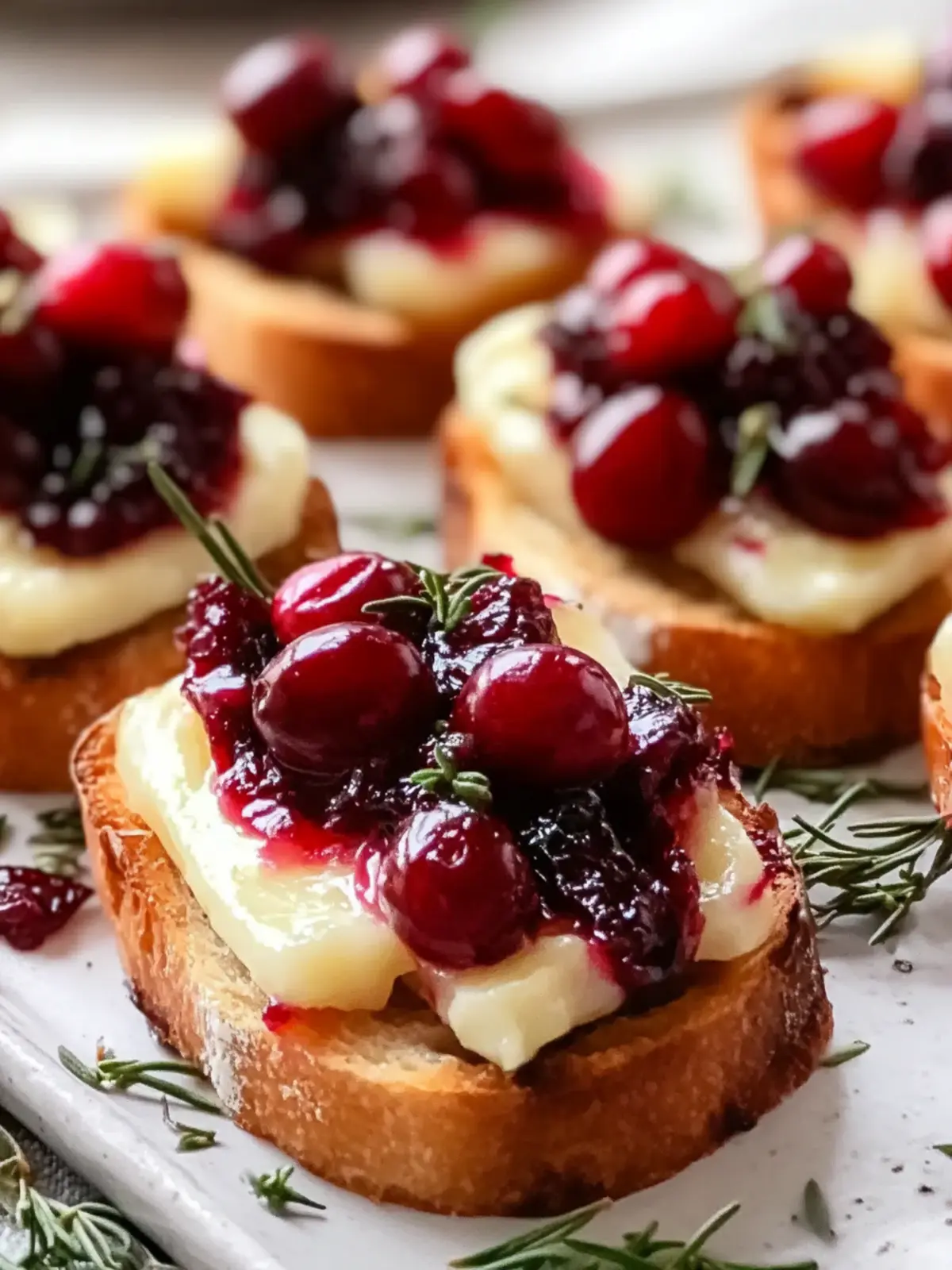 Cranberry Brie Crostini