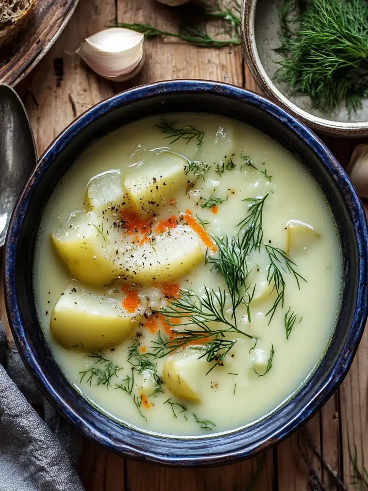 Creamy Potato & Dill Soup