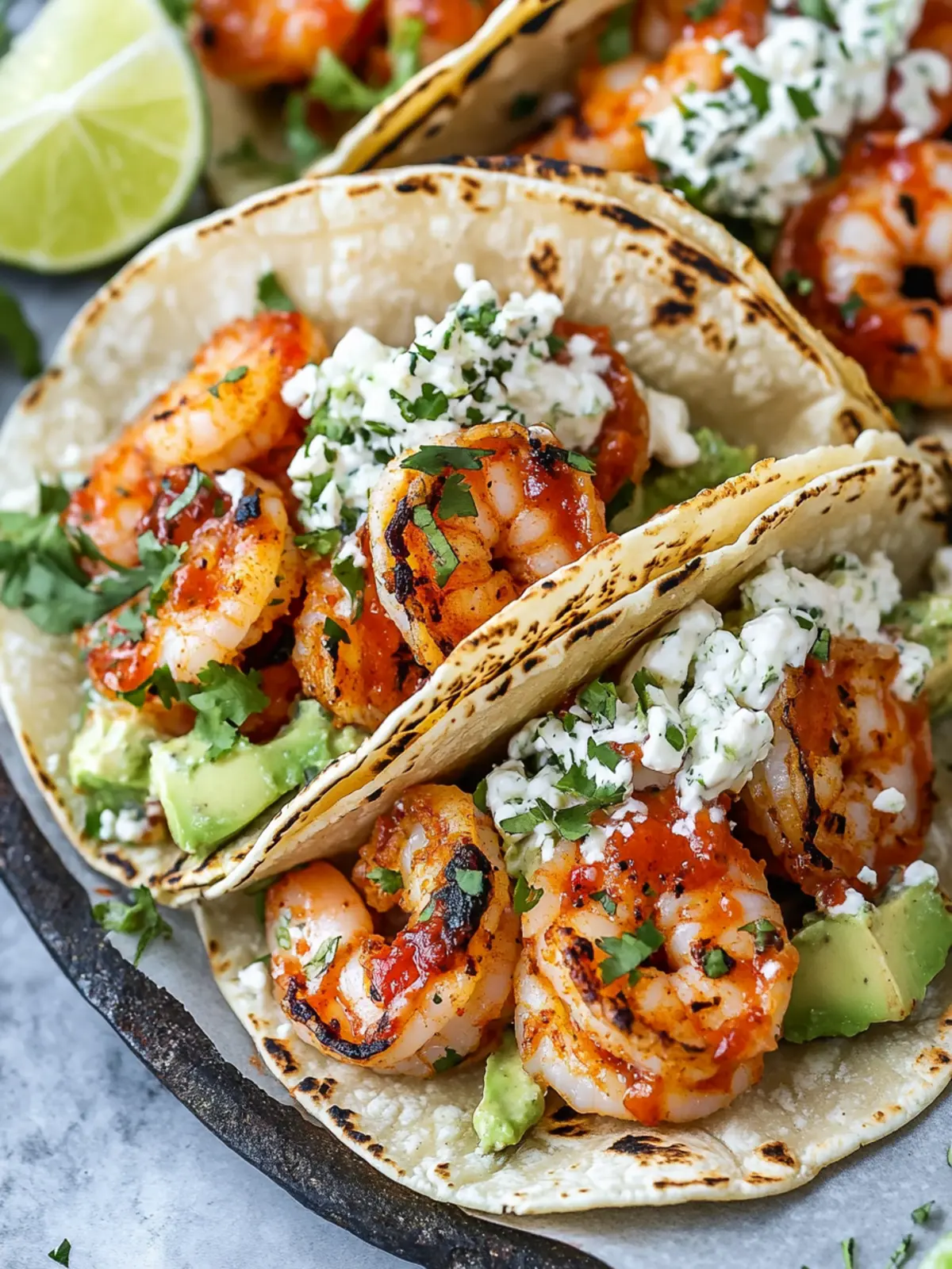 Chipotle Lime Shrimp Tacos with Chipotle Lime Sauce