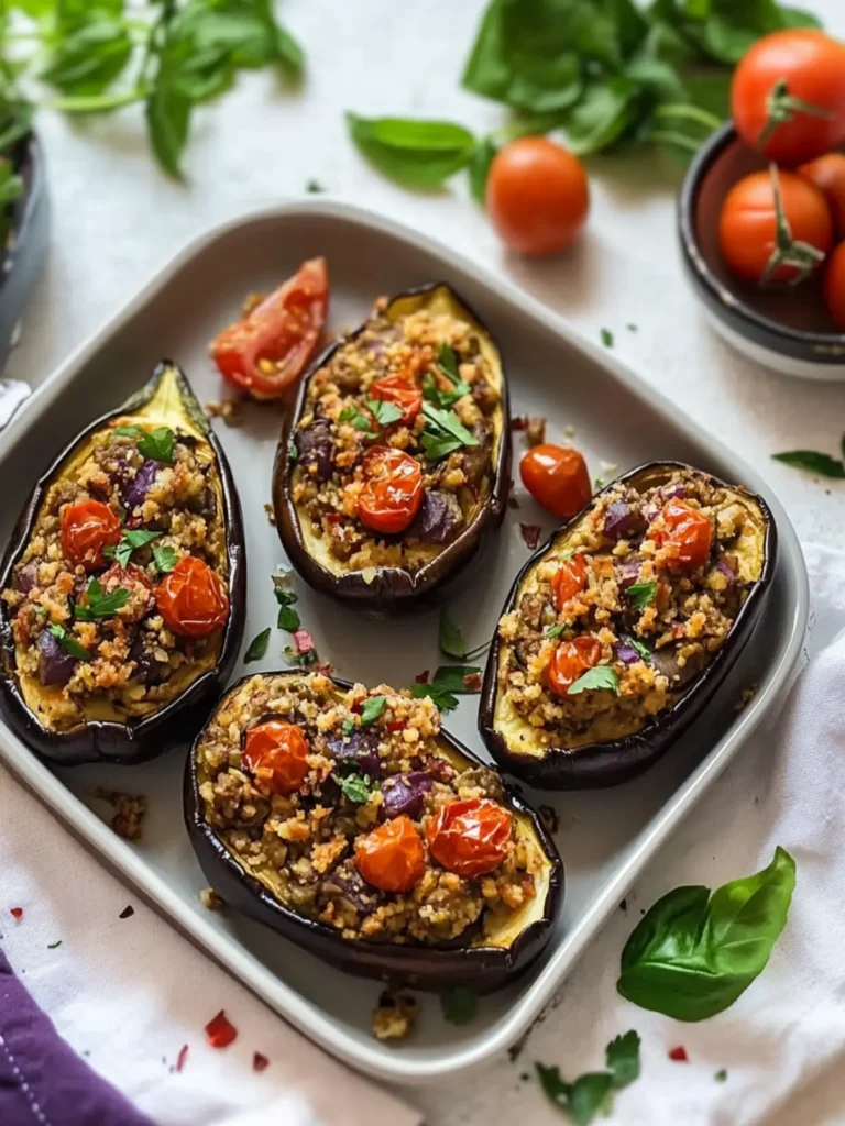 Vegan Stuffed Eggplant