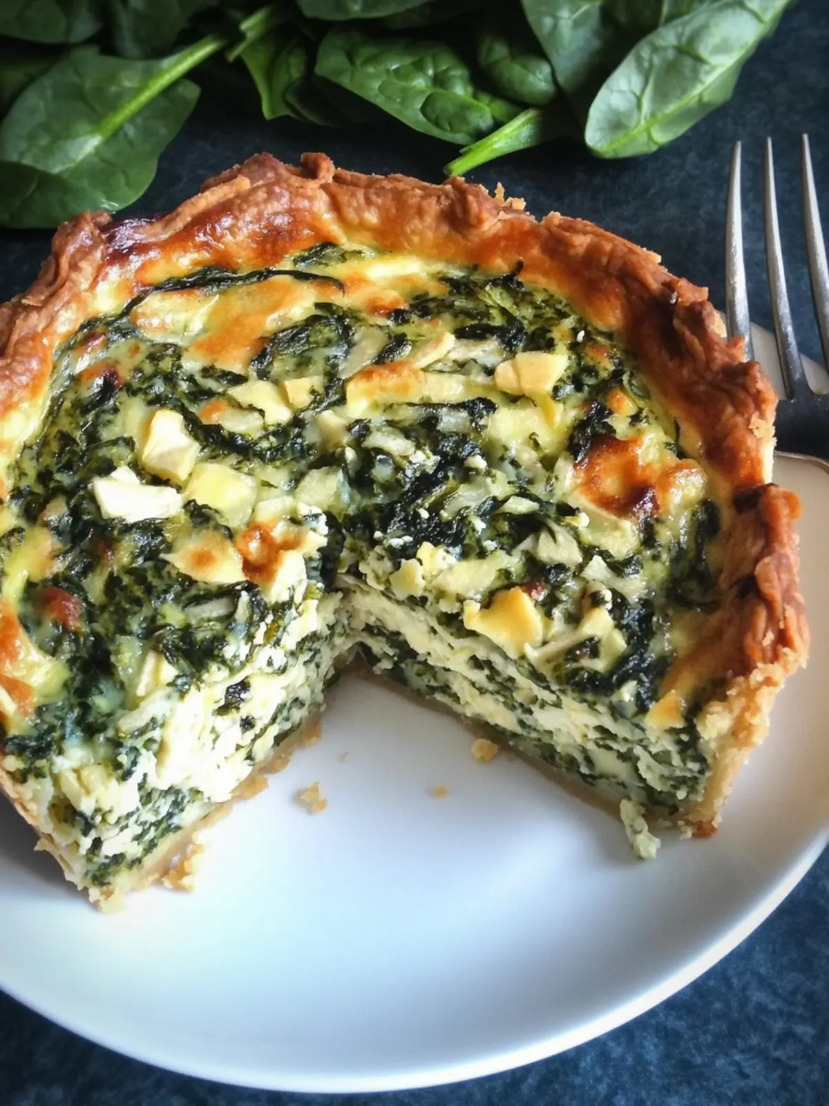 Spinach Matzah Quiche for Passover
