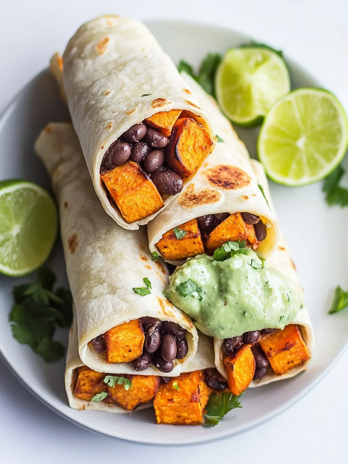 Black Bean Sweet Potato Burritos