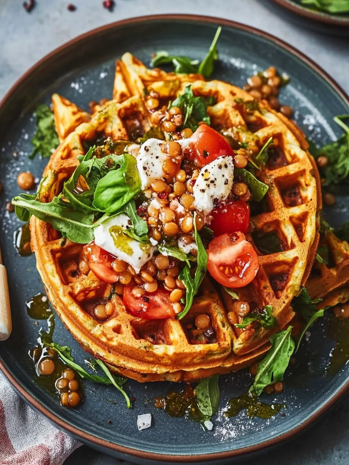 Savory Lentil Waffles
