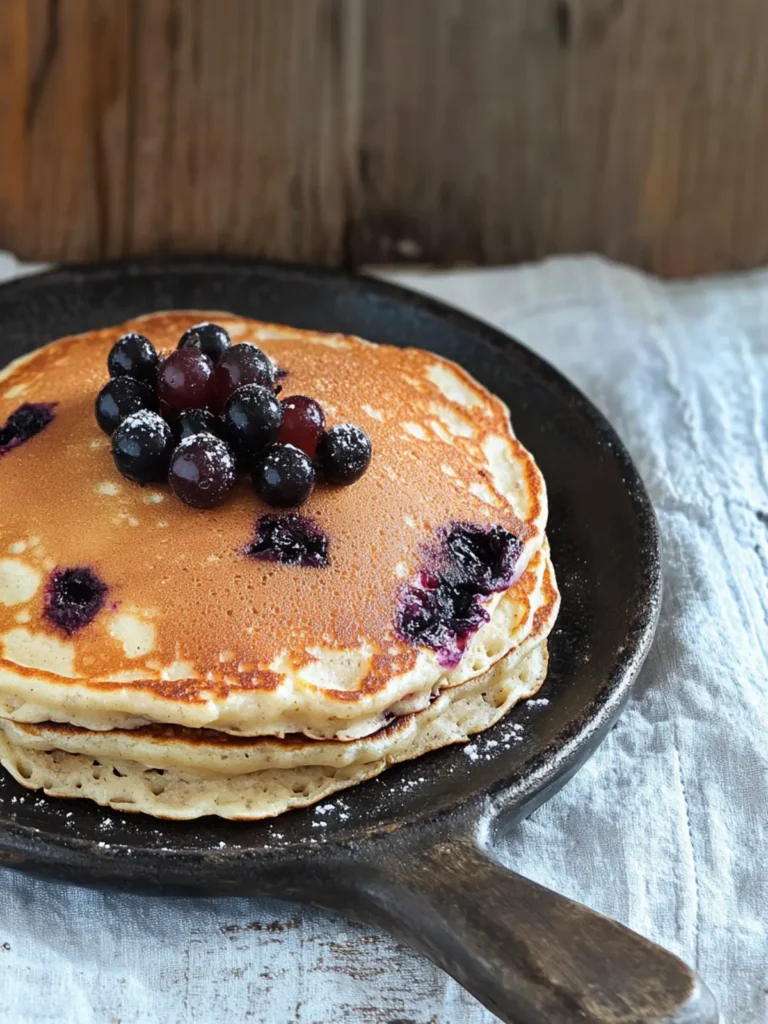 Oatmeal Blackcurrant Pancakes