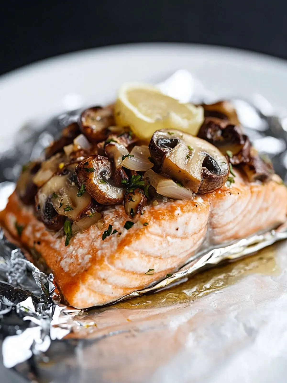 Baked-to-Perfection Salmon Foil Packet with Mushroom & Garlic Recipe