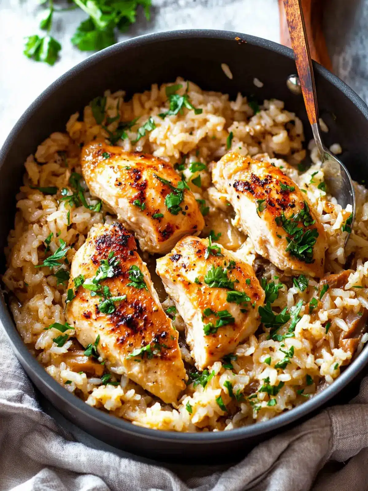 Garlic Parmesan Chicken and Rice (One Pot, 40 Minutes)