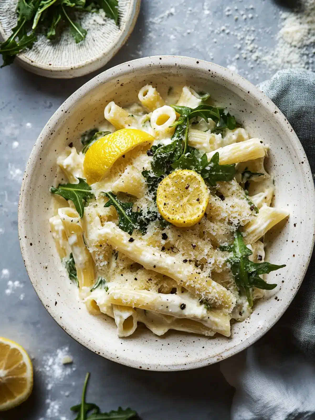Lemon Ricotta Pasta With Arugula