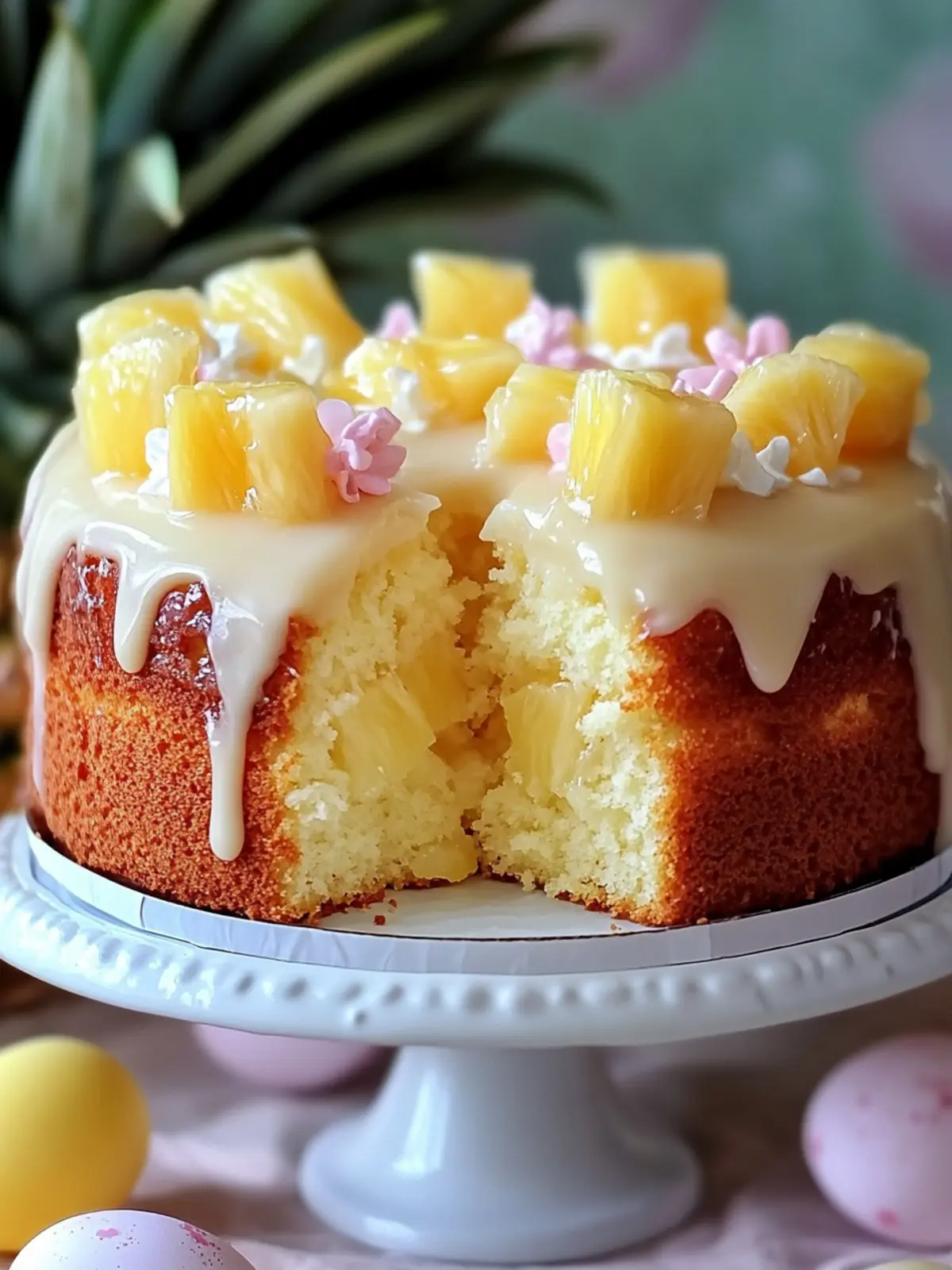 Delicious Easter Pineapple Heaven Cake
