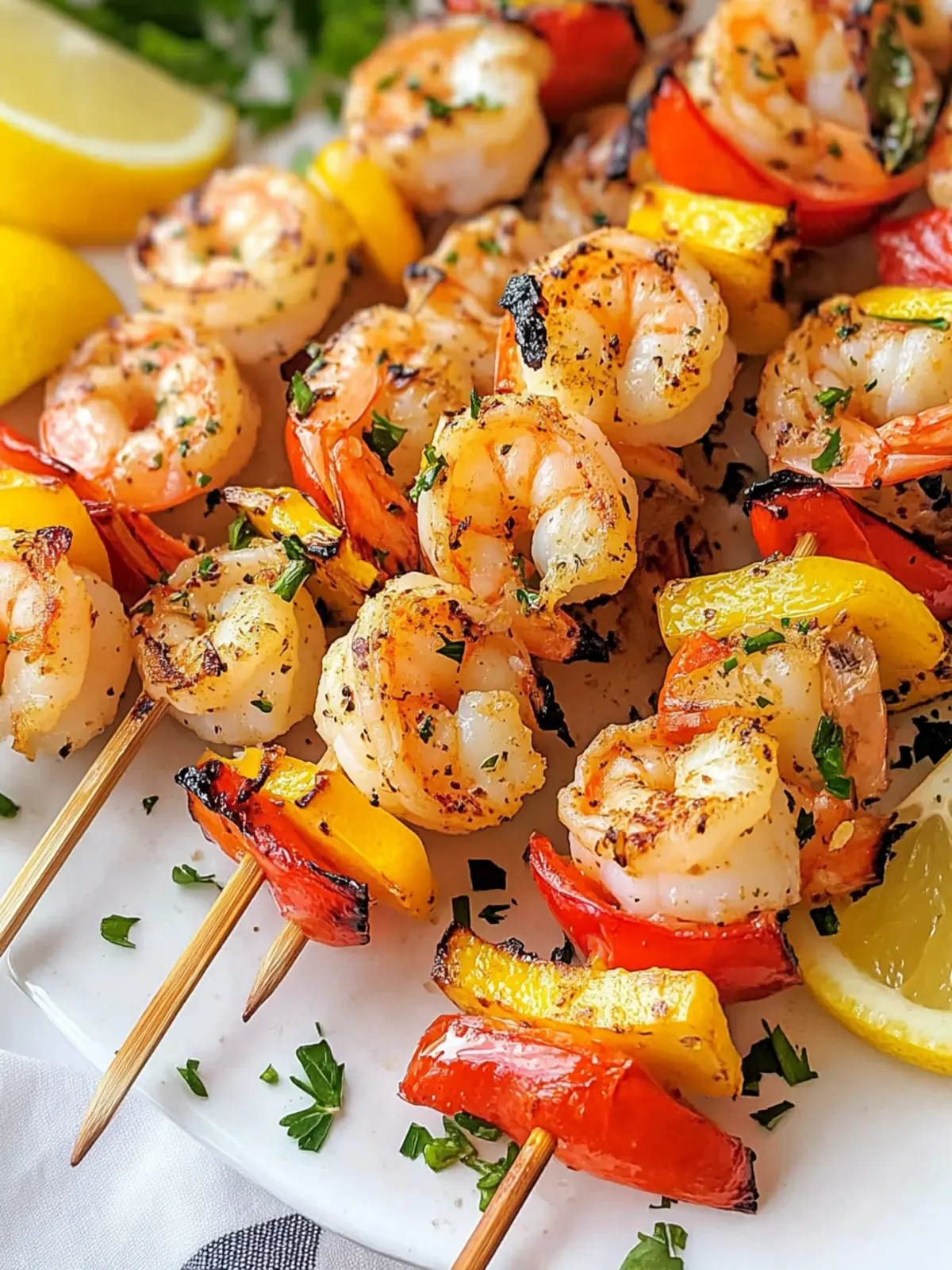 Lemon Garlic Shrimp Kabobs