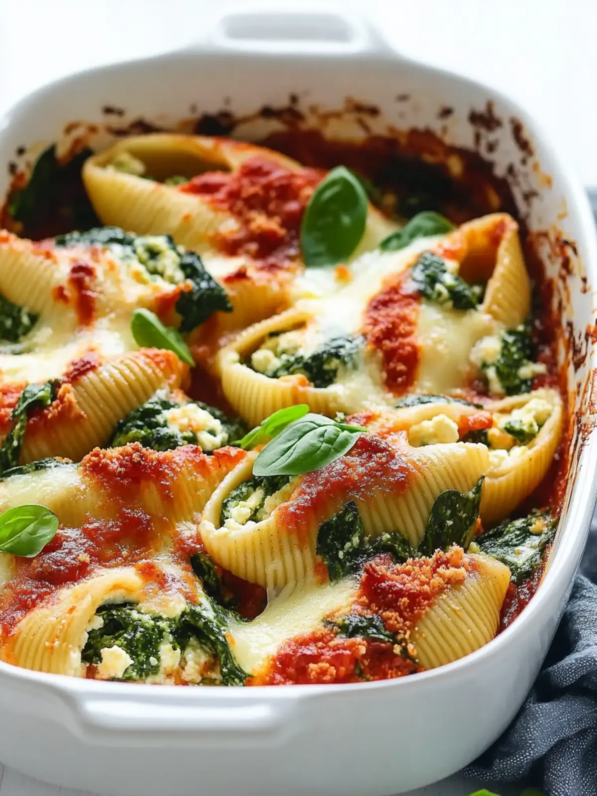 Spinach and Ricotta Stuffed Shells