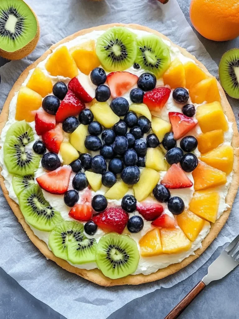 Easy Fruit Pizza with Cream Cheese