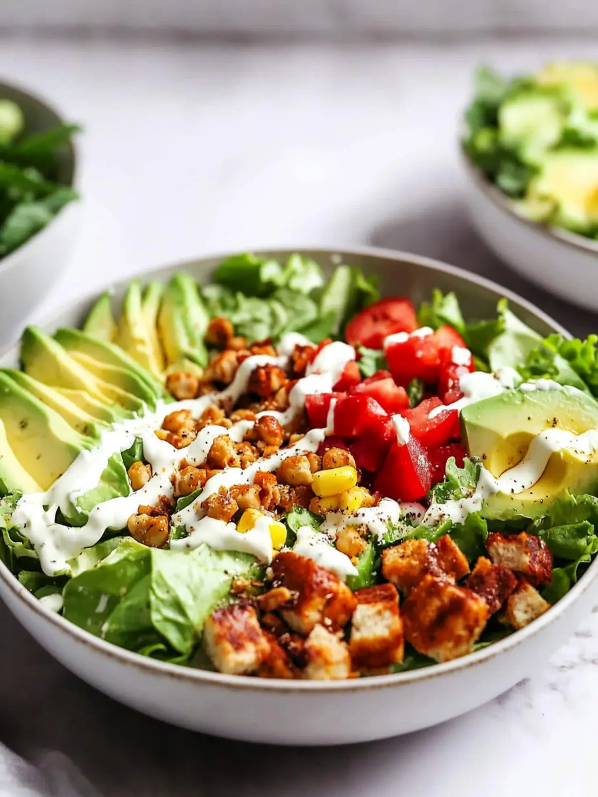 Easy Vegan Cobb Salad with Creamy Ranch You’ll Love 3 Easy Vegan Cobb Salad with Ranch Dressing