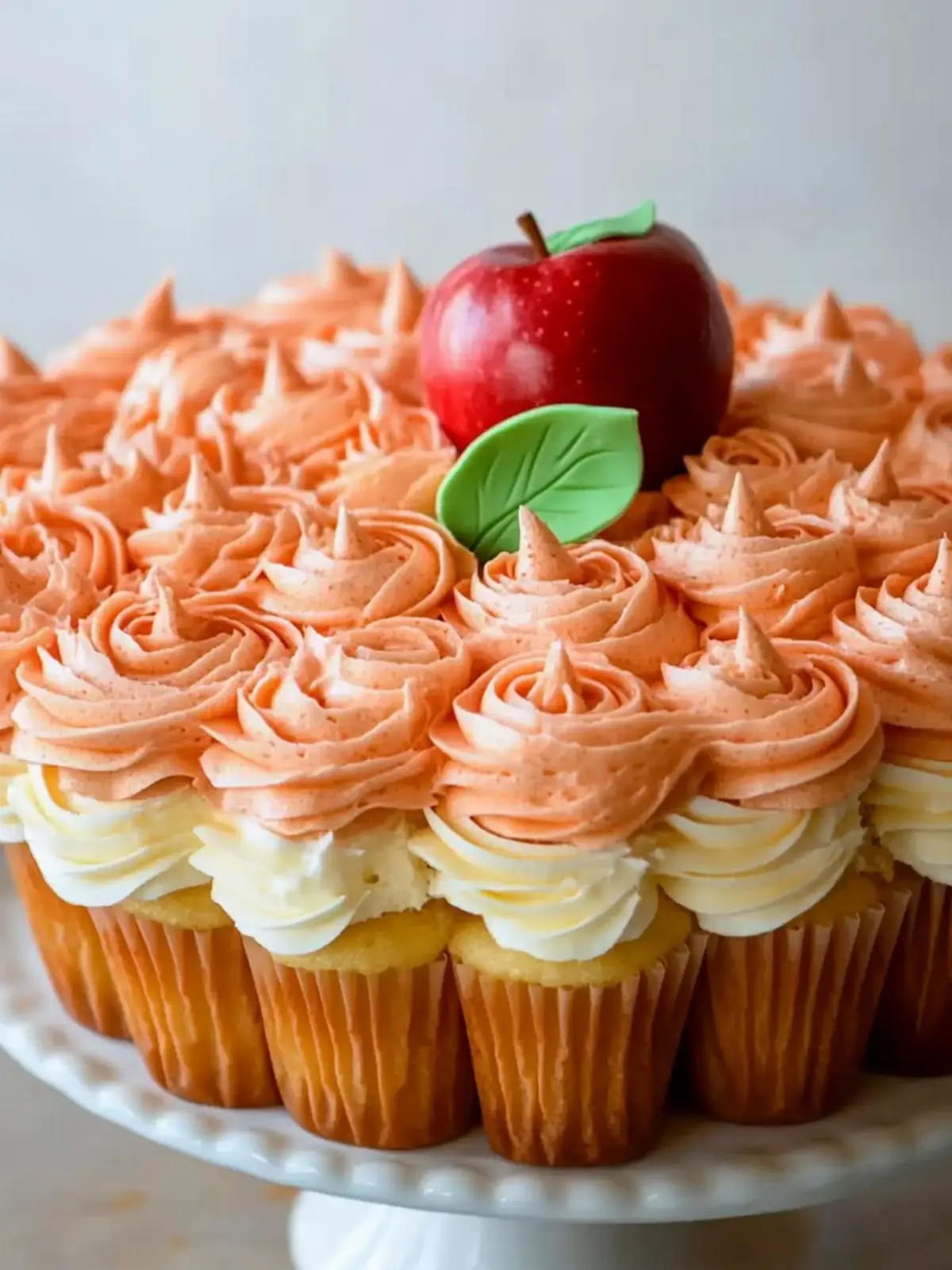 Delicious Apple Pull Apart Cupcake Cake for Teacher's Day Fun 5 Apple Pull Apart Cupcake Cake