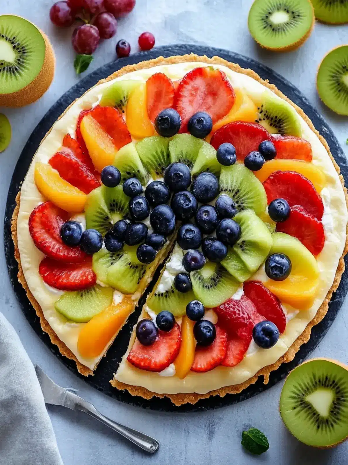 Easy Fruit Pizza with Cream Cheese