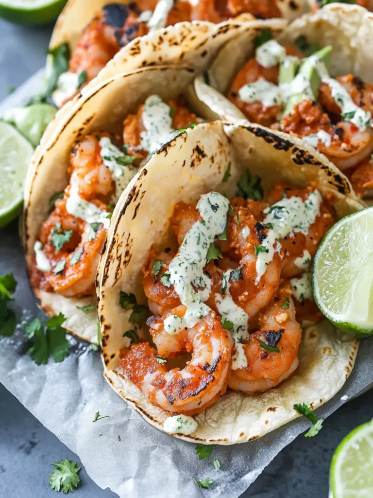 Chipotle Lime Shrimp Tacos with Chipotle Lime Sauce