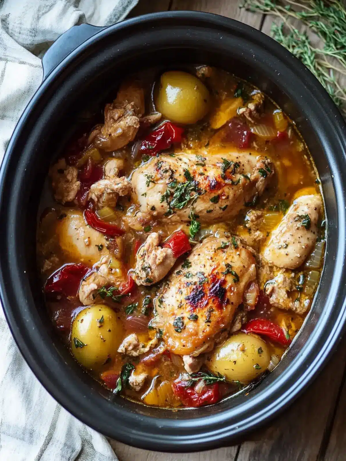 Chicken Scarpariello (Slow Cooker)