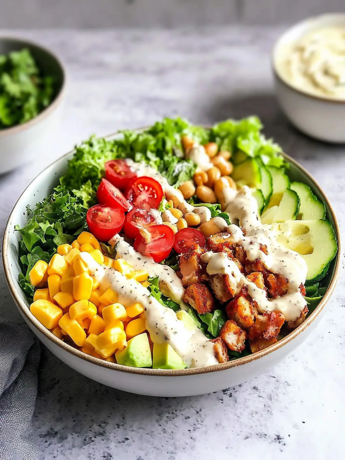 Easy Vegan Cobb Salad with Creamy Ranch You’ll Love 2 Easy Vegan Cobb Salad with Ranch Dressing