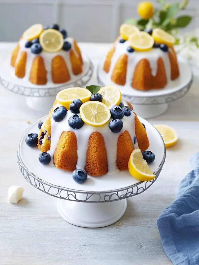 Mini Blueberry Lemon Bundt Cakes
