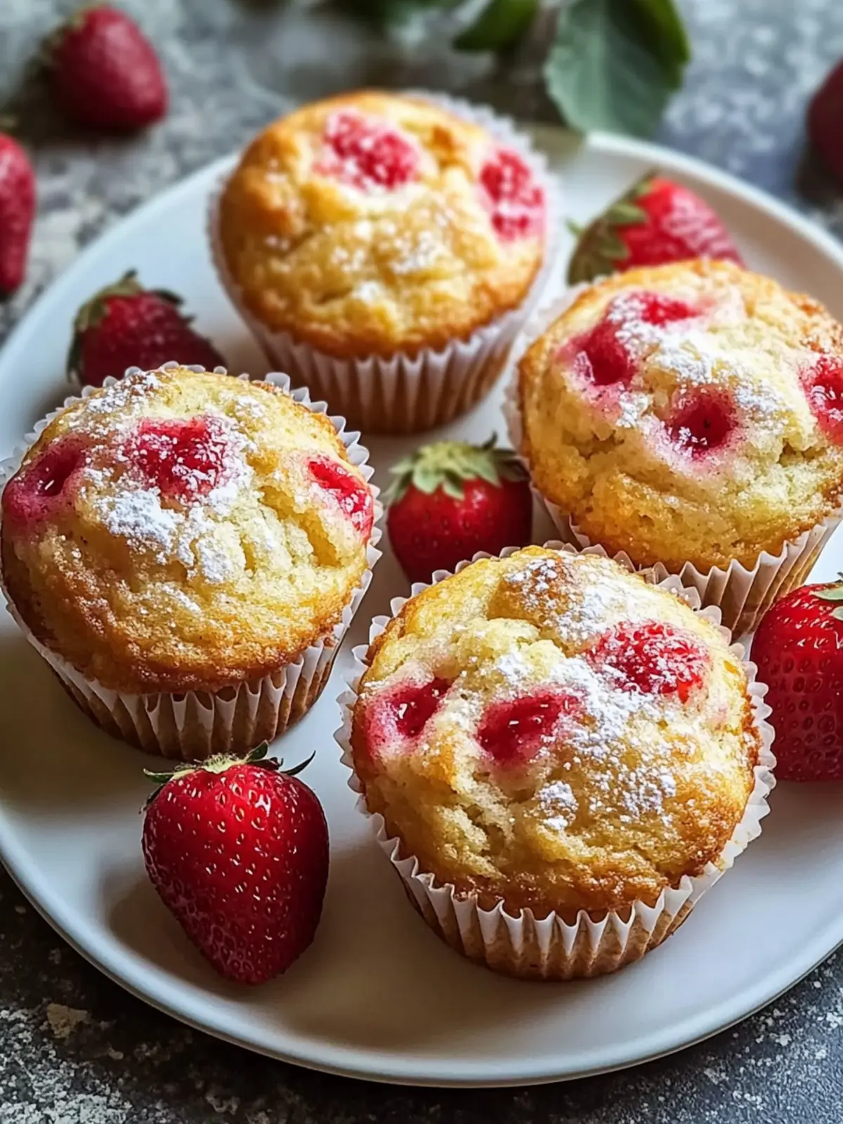 Italian Strawberry Muffins