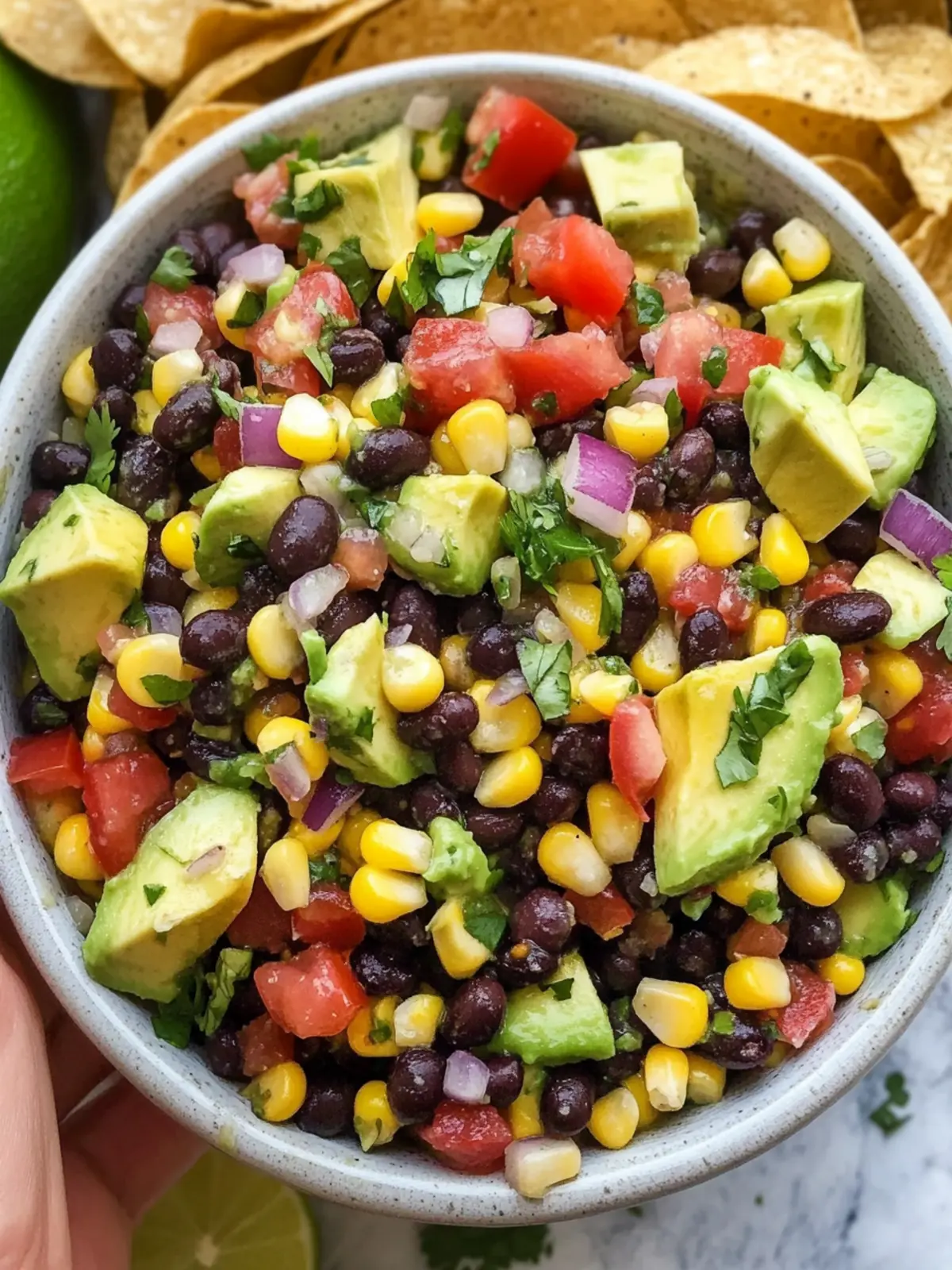 Black Bean Corn & Avocado Salsa