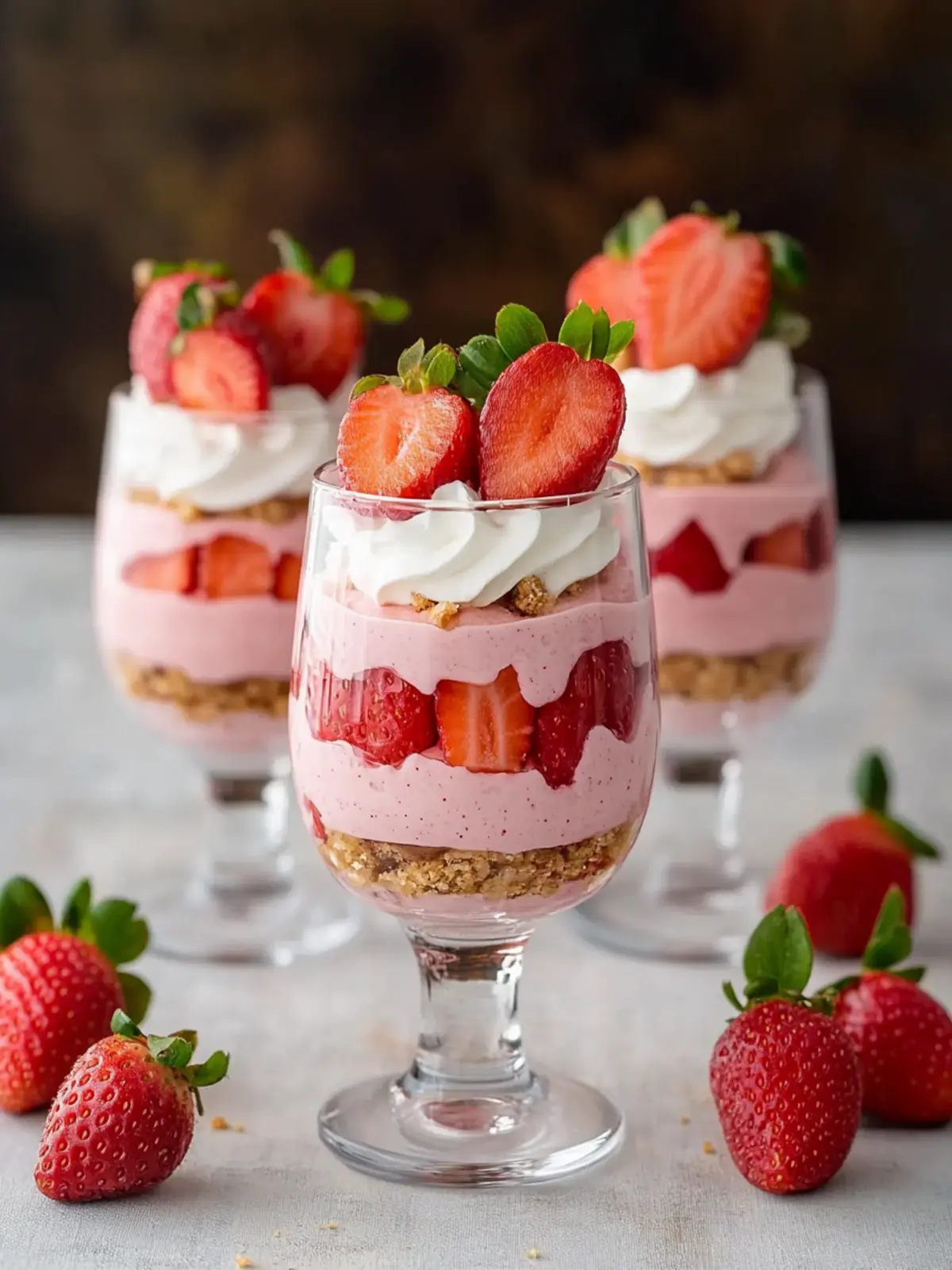 Delicious Strawberry Mousse Parfaits Recipe