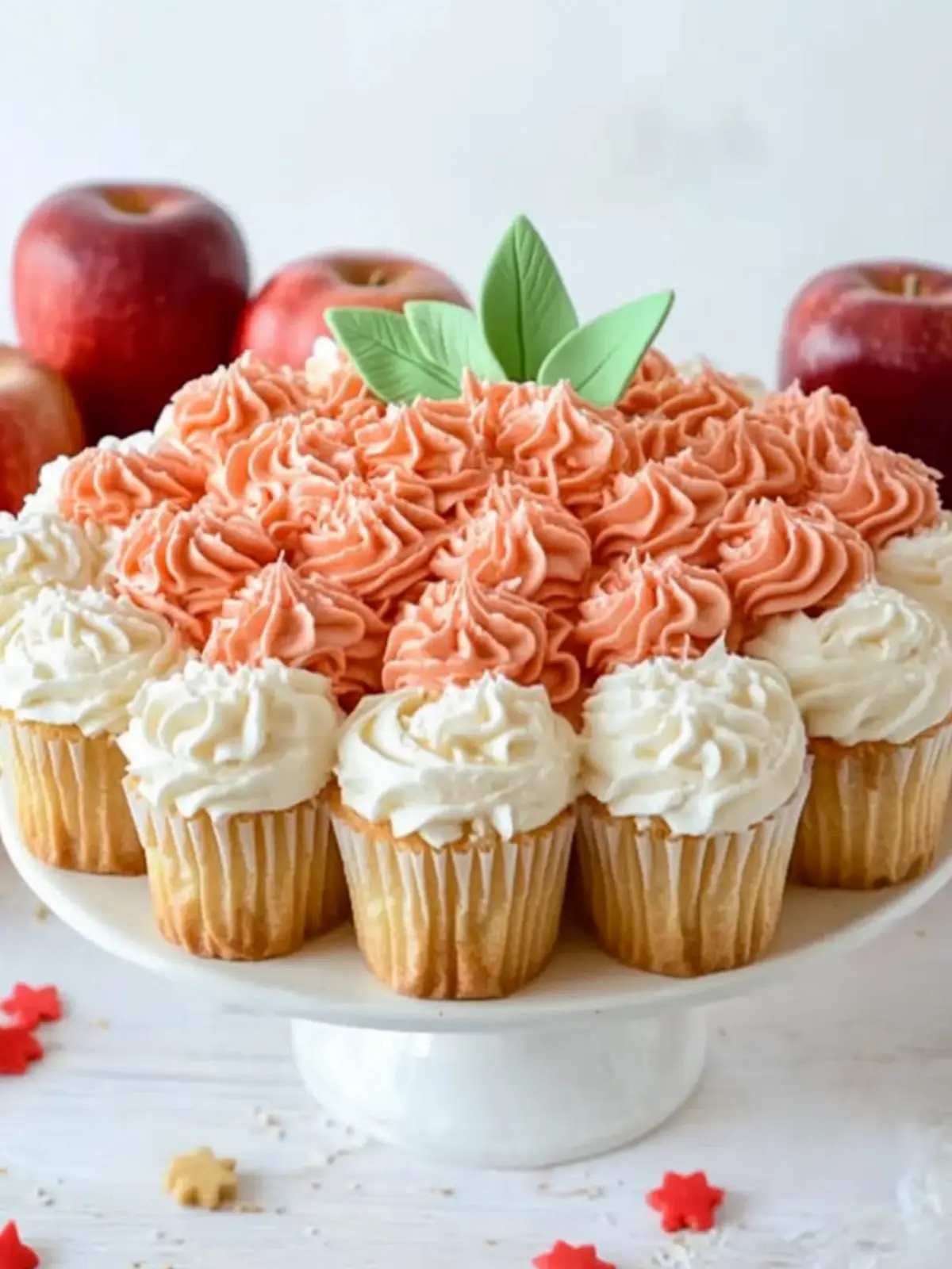 Delicious Apple Pull Apart Cupcake Cake for Teacher's Day Fun 2 Apple Pull Apart Cupcake Cake
