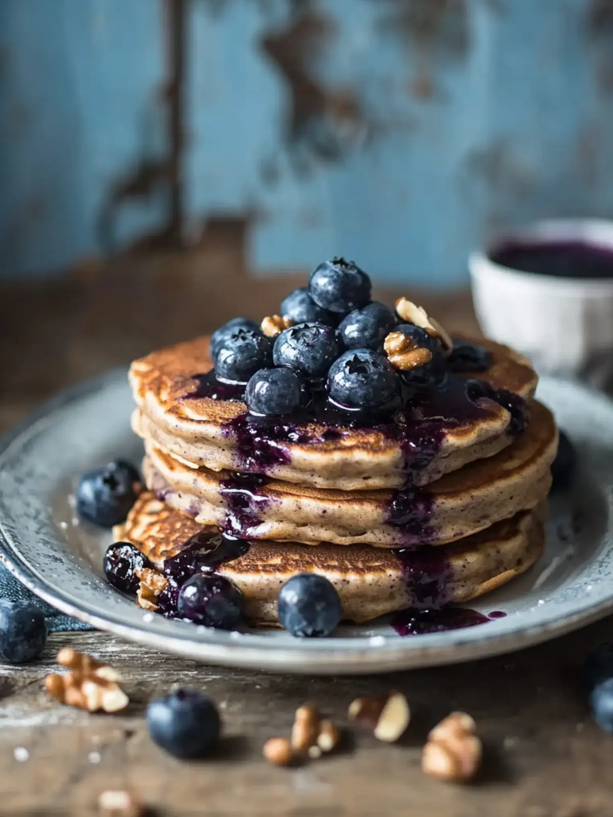 Delicious Blueberry-Walnut Pancakes You’ll Crave Guilt-Free 2 Blueberry-Walnut Pancakes