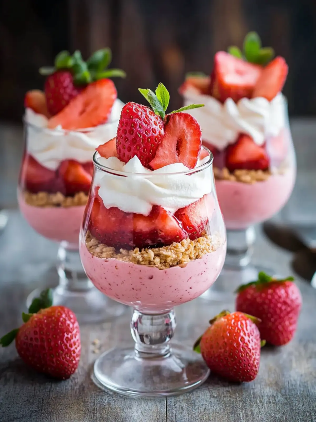 Delicious Strawberry Mousse Parfaits Recipe