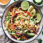 Colorful Raw Vegan Pad Thai Salad
