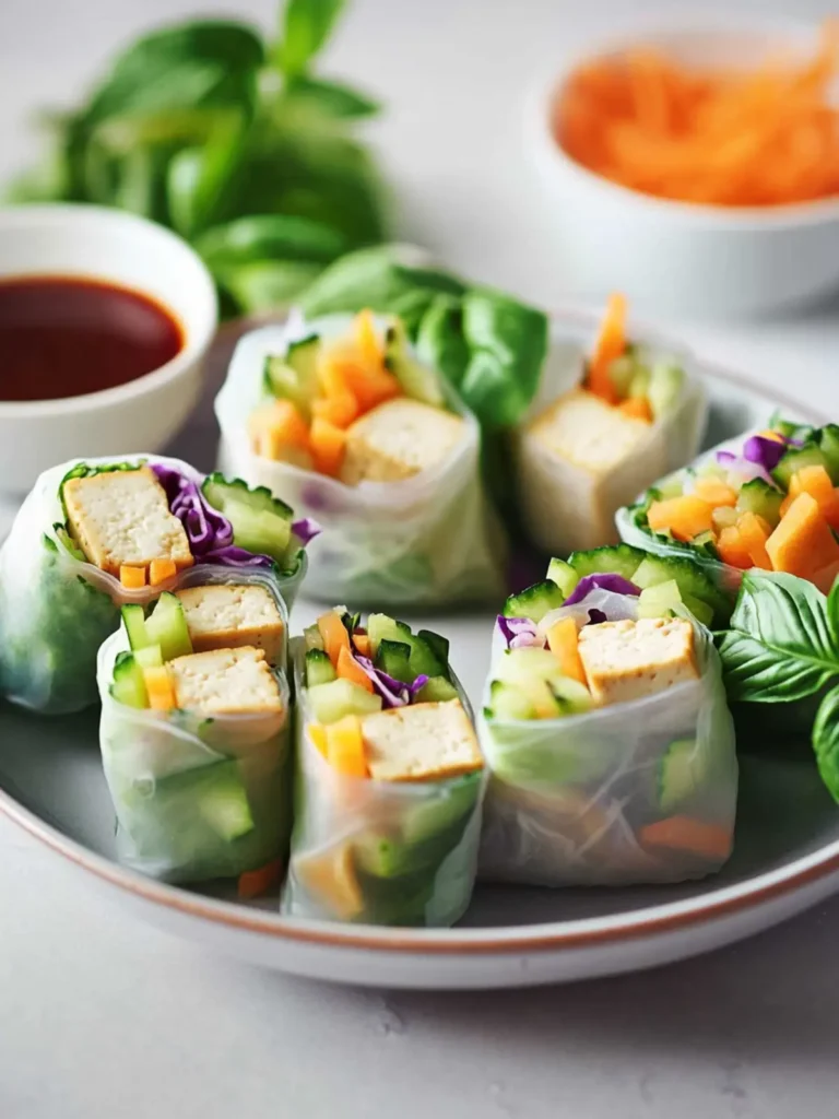 Fresh Vegan Tofu Summer Rolls