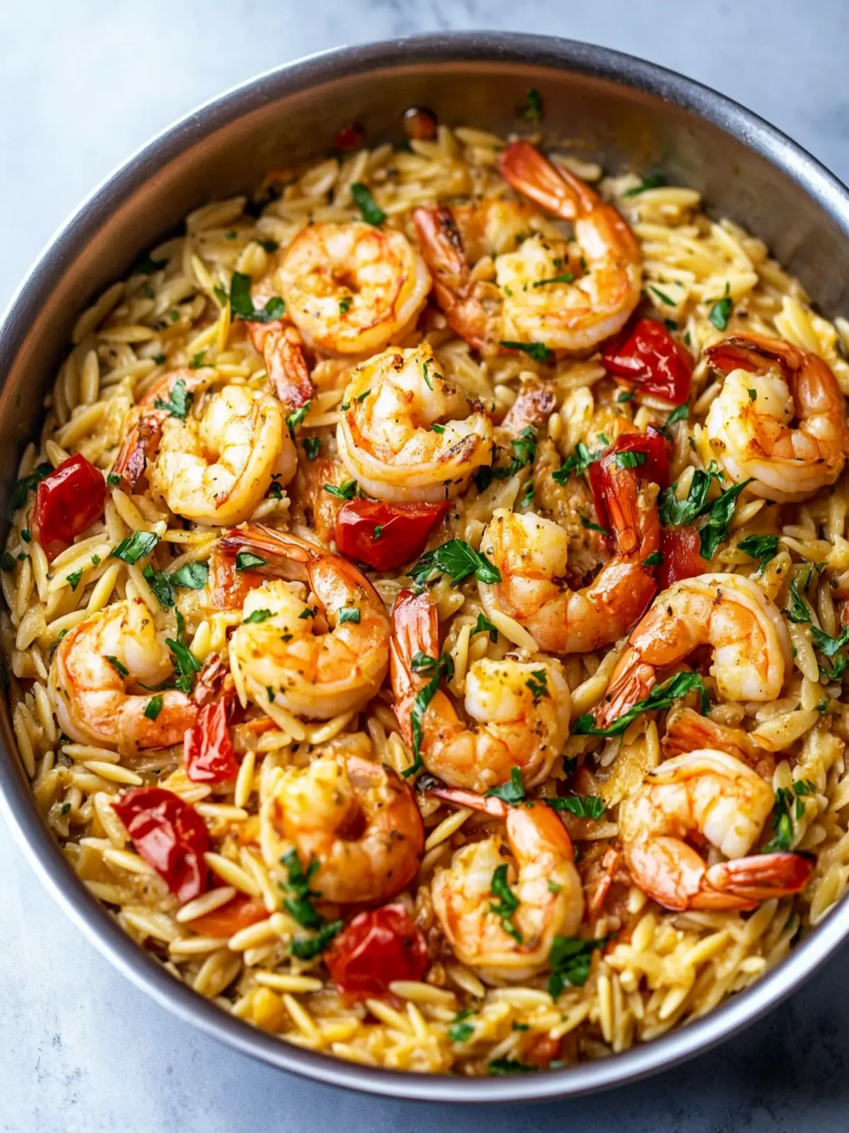 One Pot Marry Me Shrimp and Orzo Pasta