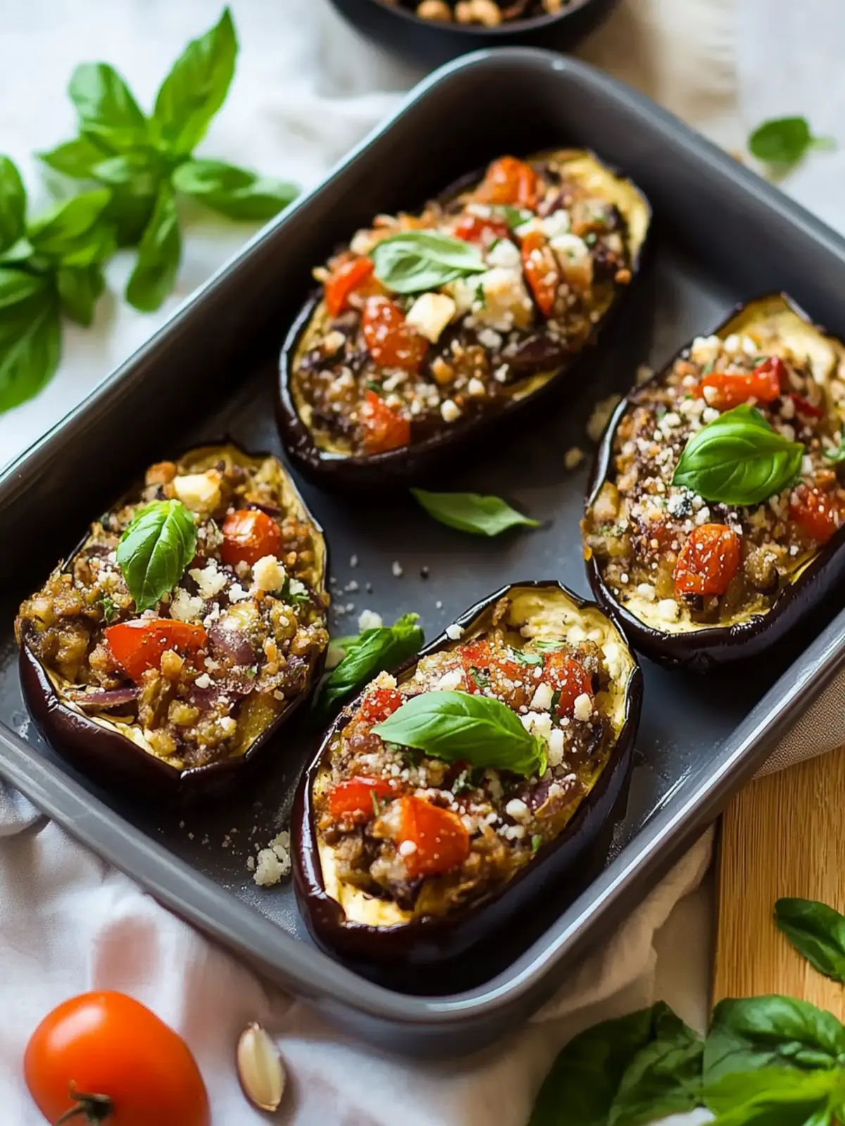 Vegan Stuffed Eggplant