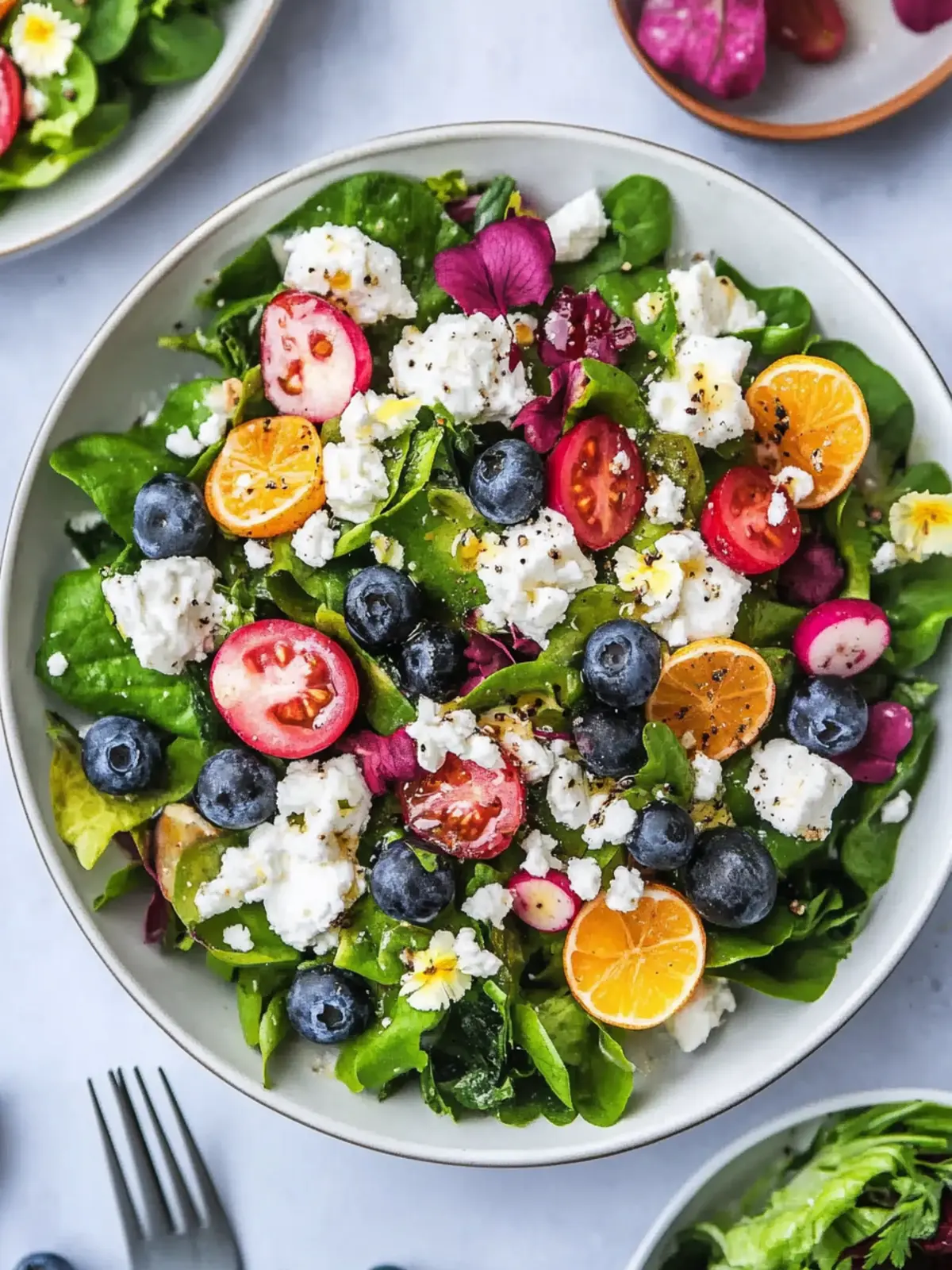 Tasty Easter Spring Salad with Goat Cheese