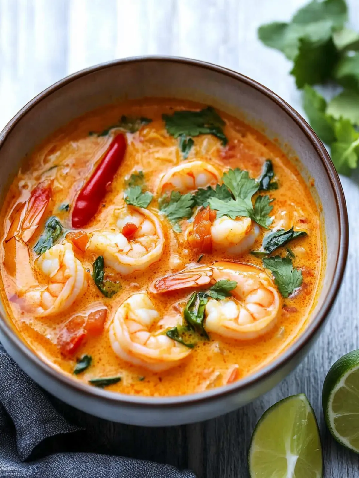 Easy Thai Shrimp Coconut Curry Soup