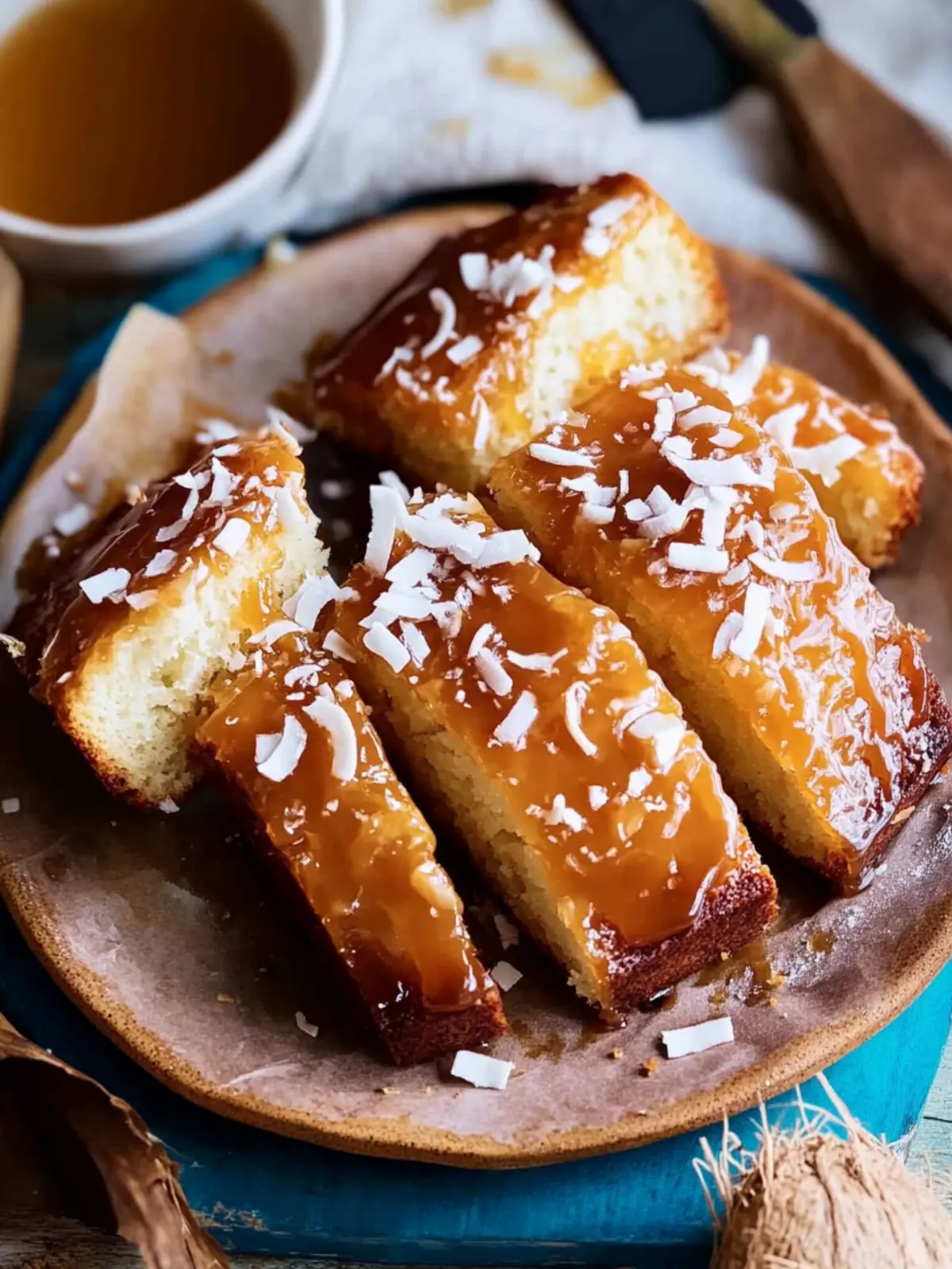 Coconut caramel bread (fa’ausi)