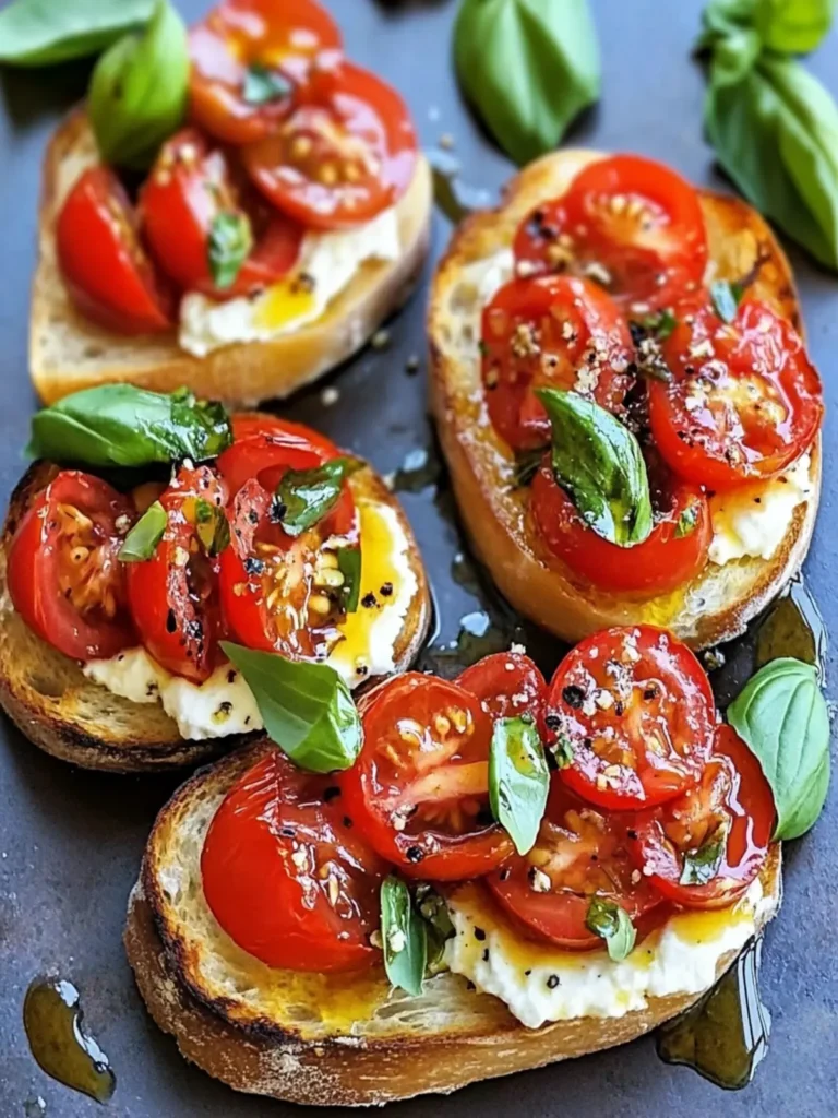 Easy Classic Italian Bruschetta with Tomatoes and Basil