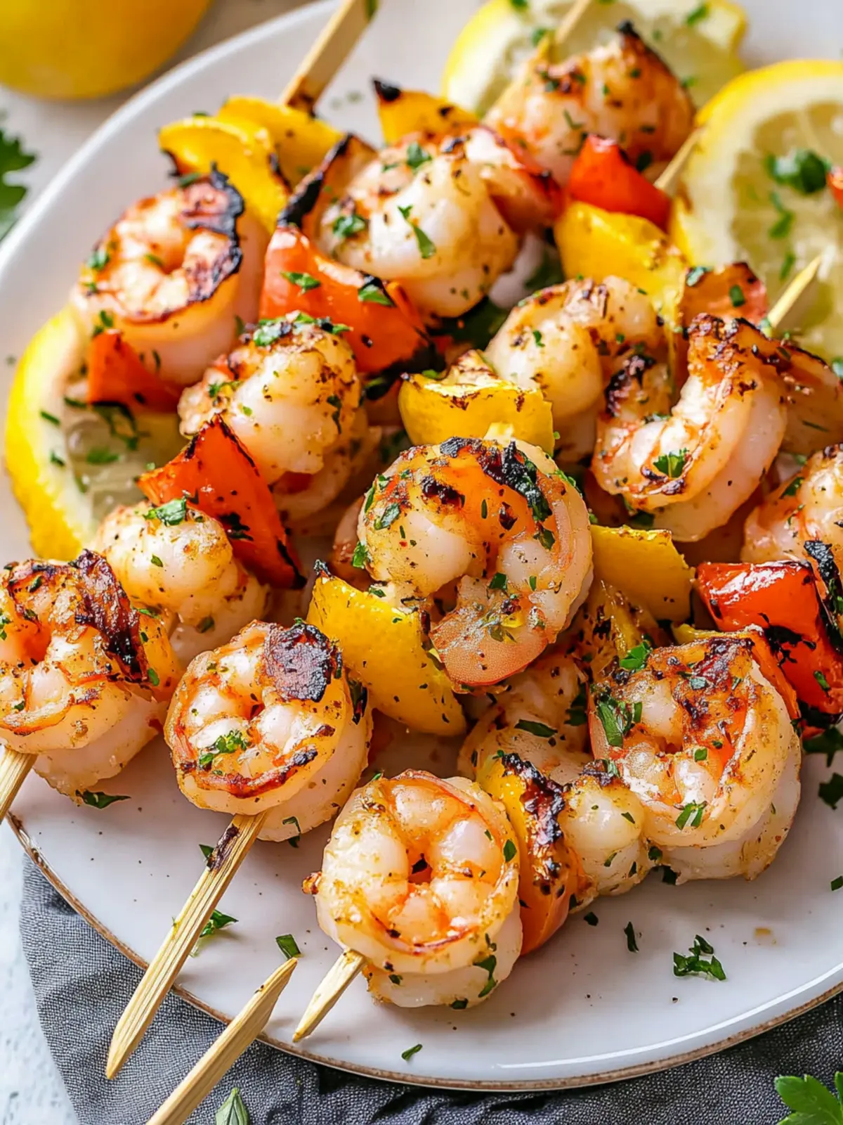 Lemon Garlic Shrimp Kabobs