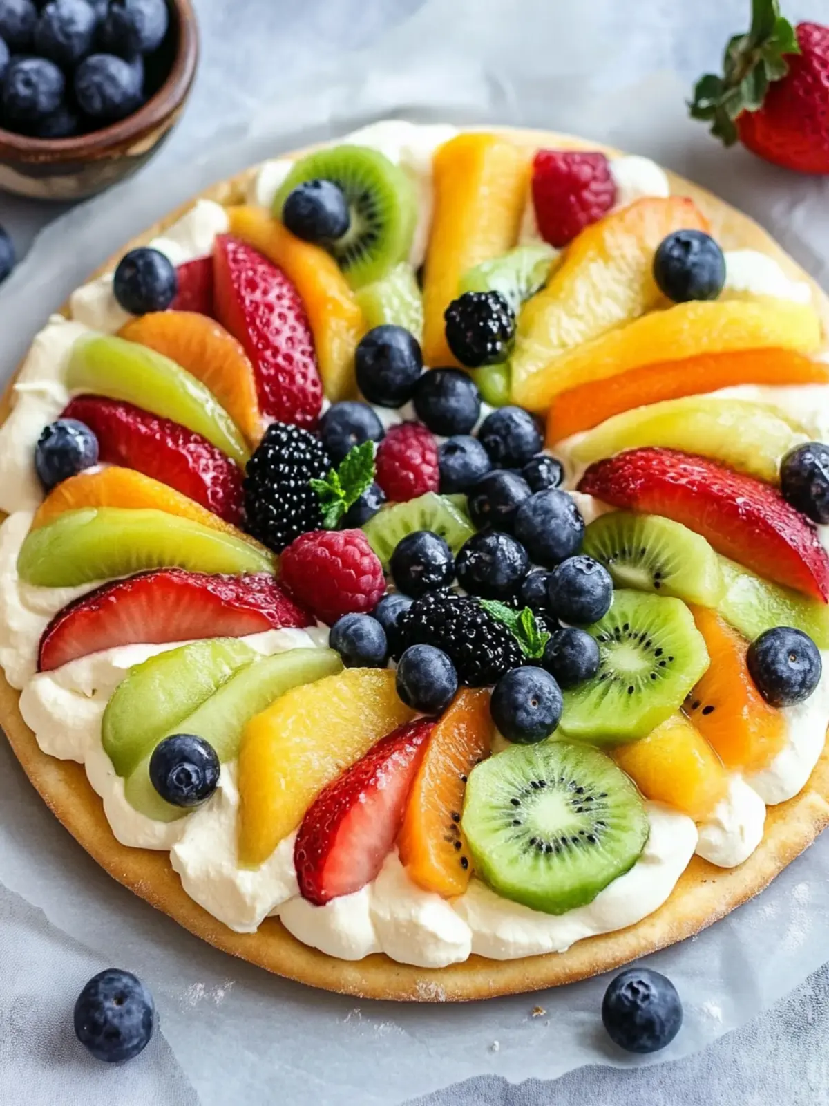 Easy Fruit Pizza with Cream Cheese