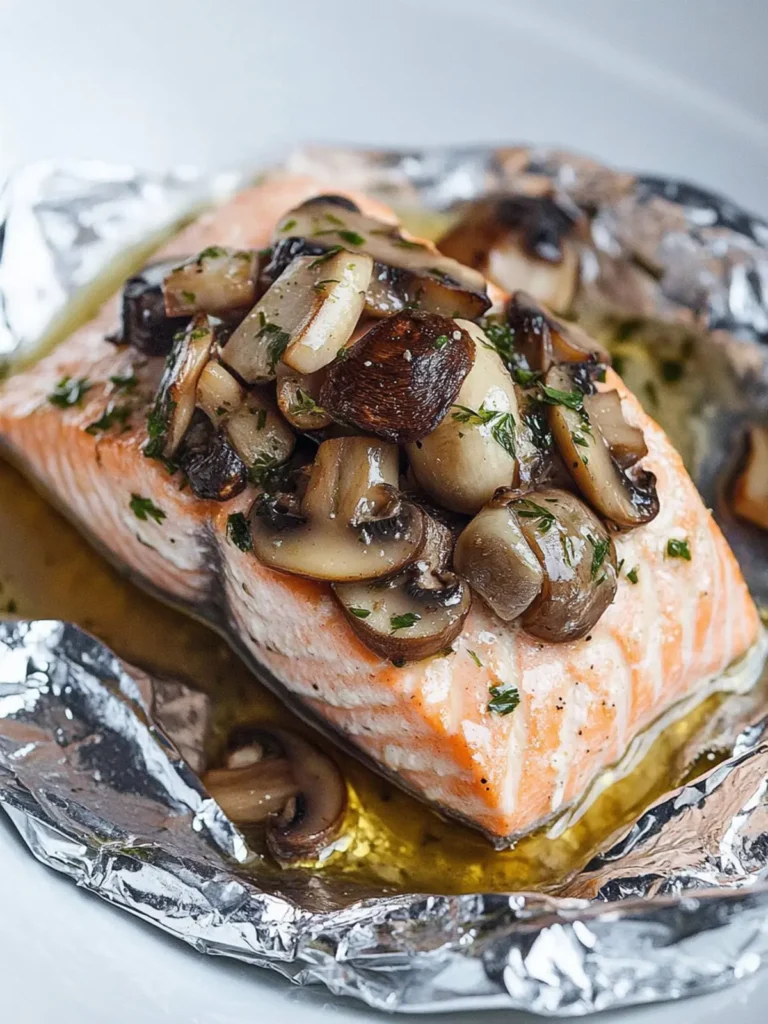 Baked-to-Perfection Salmon Foil Packet with Mushroom & Garlic Recipe