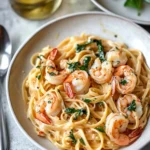 Creamy Tuscan Shrimp Linguine