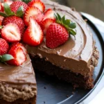 Chocolate Mousse Cake With Strawberries (Kosher for Passover)
